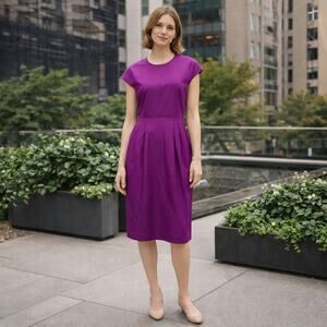 M.M. LaFleur Women's The Masha Dress in Deep Plum Purple size 8
